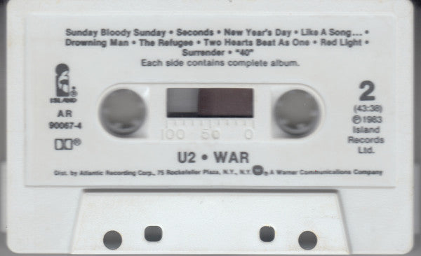 U2 : War (Cass, Album, AR )