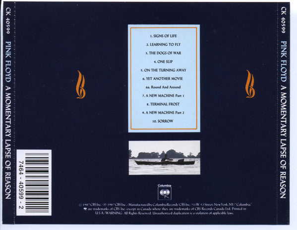 Pink Floyd : A Momentary Lapse Of Reason (CD, Album, RE)