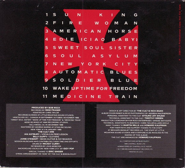 The Cult : Sonic Temple (CD, Album, Ltd, Promo, Dig)
