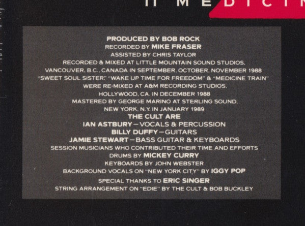 The Cult : Sonic Temple (CD, Album, Ltd, Promo, Dig)