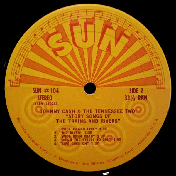 Johnny Cash & The Tennessee Two : Story Songs Of The Trains And Rivers (LP, Album, Comp)