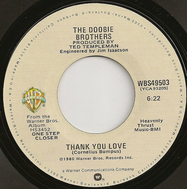 The Doobie Brothers : Real Love (7", Single, Spe)