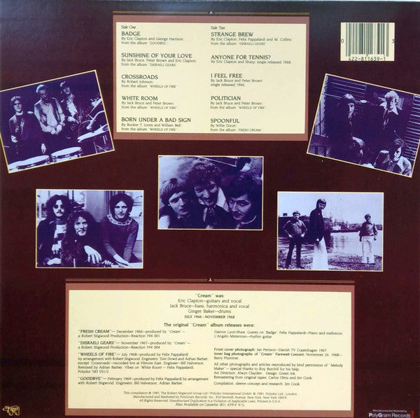 Cream (2) : Strange Brew - The Very Best Of Cream (LP, Comp, RM, 53 )