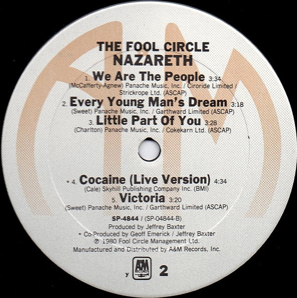 Nazareth (2) : The Fool Circle (LP, Album, y -)