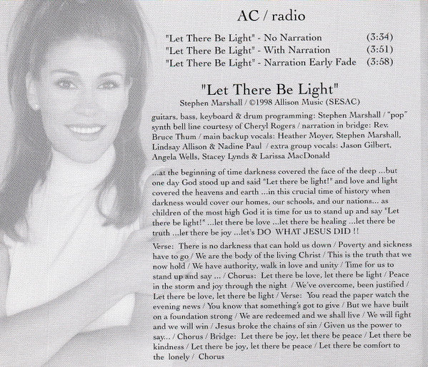 Pam Thum : Let There Be Light / All Of My Life (CD, Maxi, Promo)