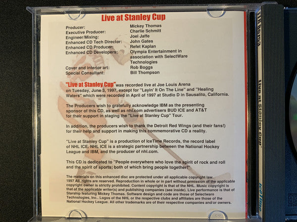 Starship (2) Featuring Mickey Thomas : Live At Stanley Cup (CD-ROM, Album, Enh)