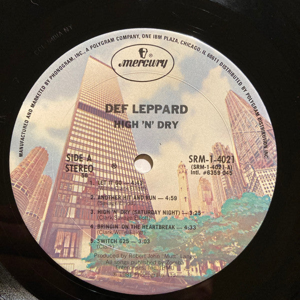 Def Leppard : High 'N' Dry (LP, Album, Club, 56 )