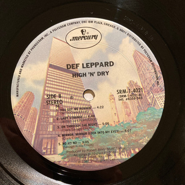 Def Leppard : High 'N' Dry (LP, Album, Club, 56 )