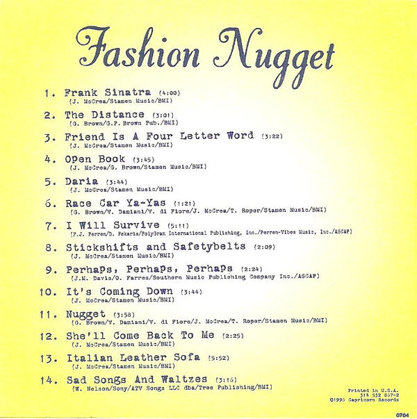 Cake : Fashion Nugget (CD, Album)