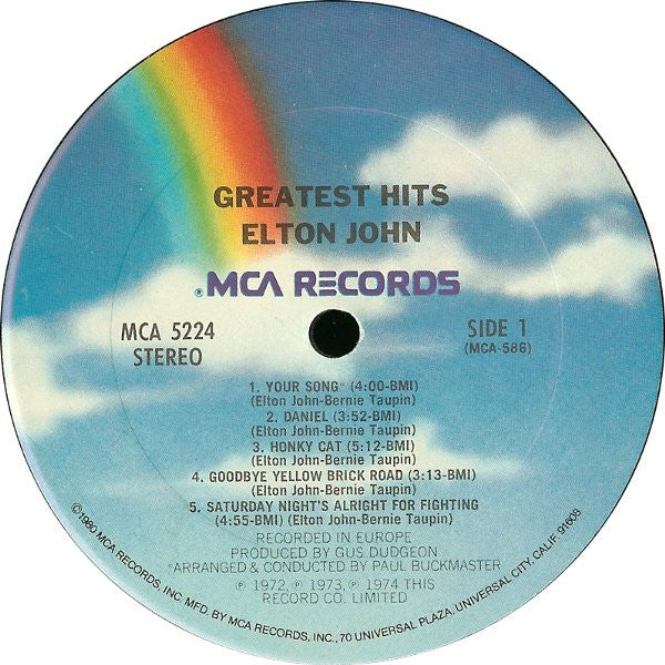 Elton John : Greatest Hits (LP, Comp, RE)