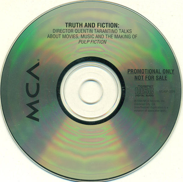 Various : Truth And Fiction: Director Quentin Tarantino Talks About Movies, Music And The Making Of Pulp Fiction (CD, Comp, Ltd, Promo)
