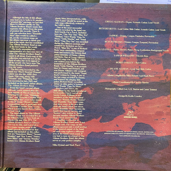 The Allman Brothers Band : The Road Goes On Forever (2xLP, Comp, Pit)