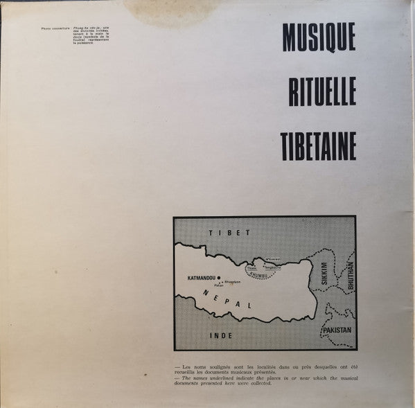 The Gelugpa Sect / The Nyingmapa Sect : Musique Rituelle Tibetaine (LP, Album, RE)