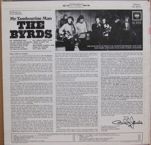 The Byrds : Mr. Tambourine Man (LP, Album, RP)