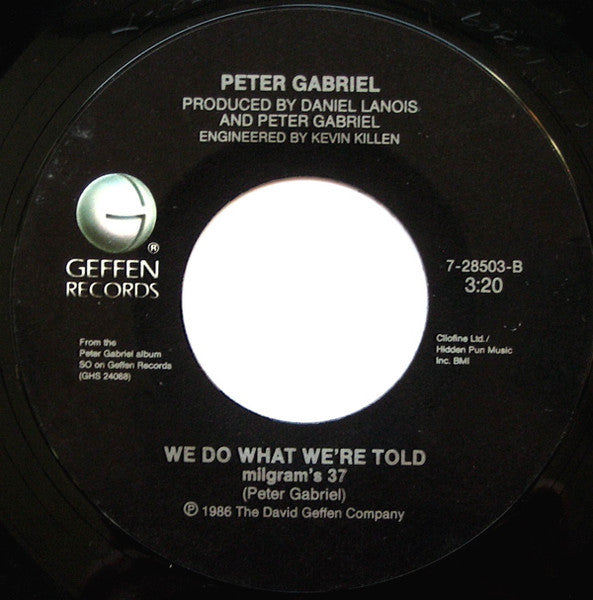 Peter Gabriel : Big Time (7", Single, SP )