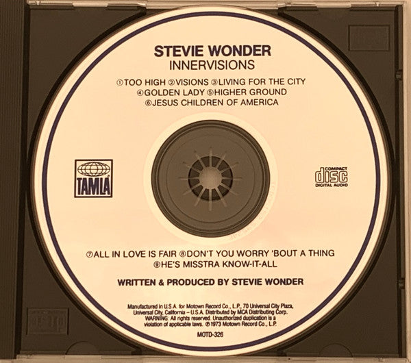 Stevie Wonder : Innervisions (CD, Album)