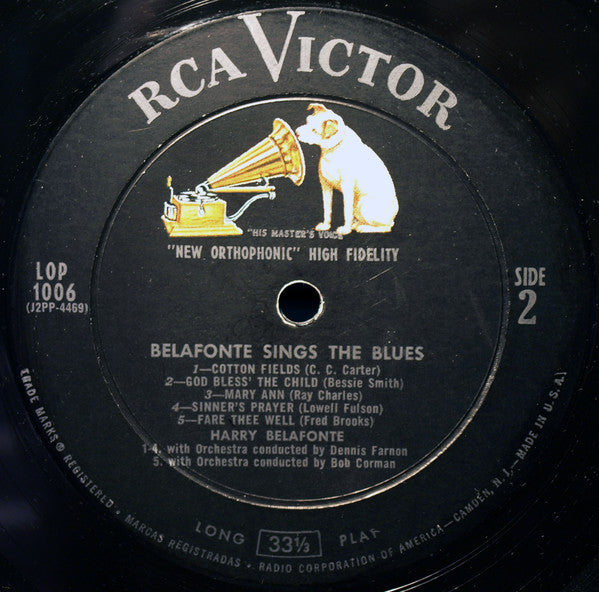 Harry Belafonte : Belafonte Sings The Blues (LP, Album, Mono, Roc)