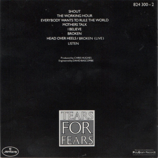 Tears For Fears : Songs From The Big Chair (CD, Album, Club, RE, PDO)