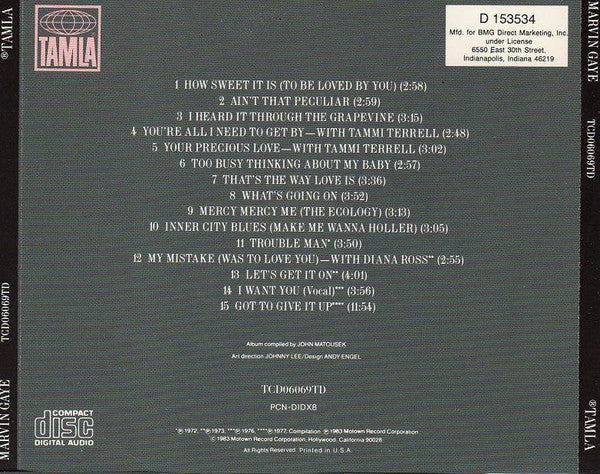 Marvin Gaye : 15 Greatest Hits (CD, Comp, Club, RP)