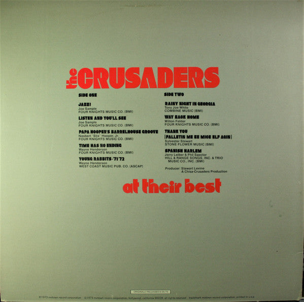 The Crusaders : At Their Best (LP, Comp, RE)