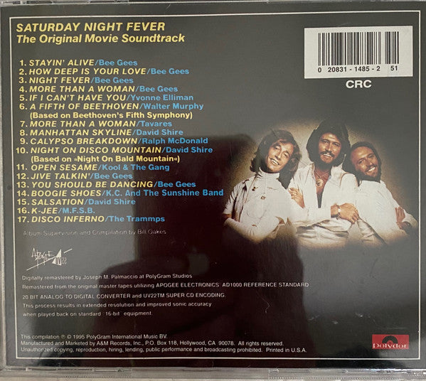 Various : Saturday Night Fever (The Original Movie Sound Track) (CD, Album, Comp, Club, RE, RM)