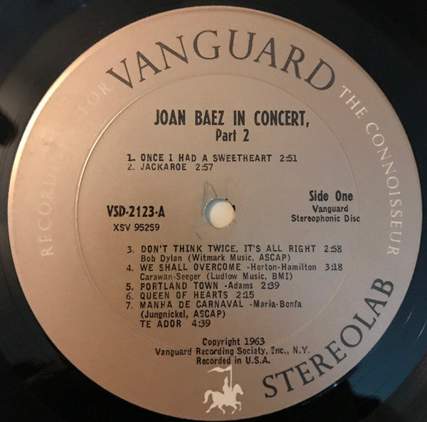 Joan Baez : In Concert Part 2 (LP, Album, RE, Gol)
