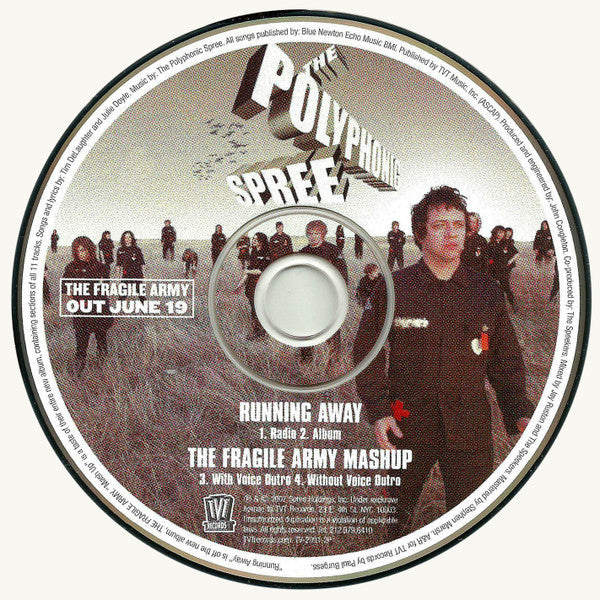The Polyphonic Spree : Running Away (CD, Single, Promo, Pic)