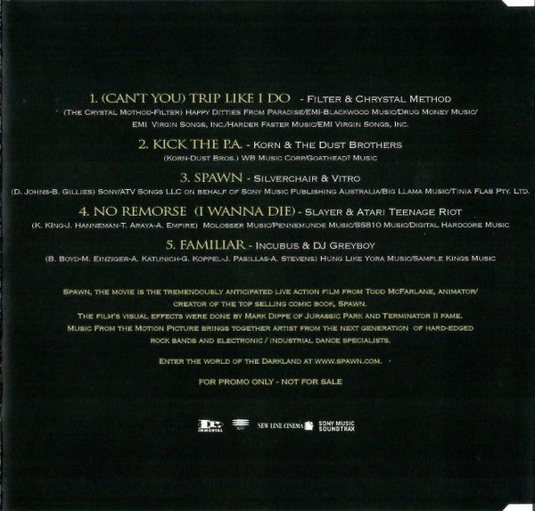 Various : 5 Track Sampler Taken From Spawn The Album (CD, Promo, Smplr)