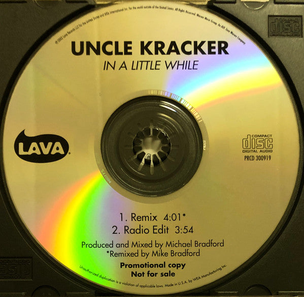 Uncle Kracker : In A Little While (New Radio Remix) (CD, Single, Promo)