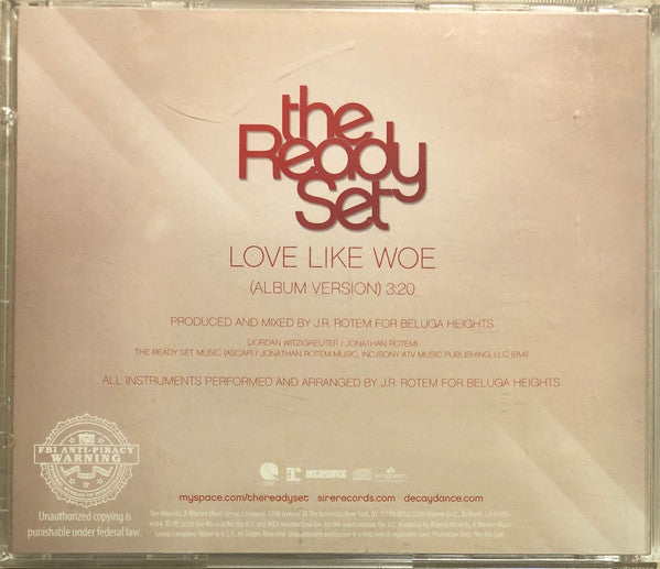 The Ready Set : Love Like Woe (CD, Single, Promo)