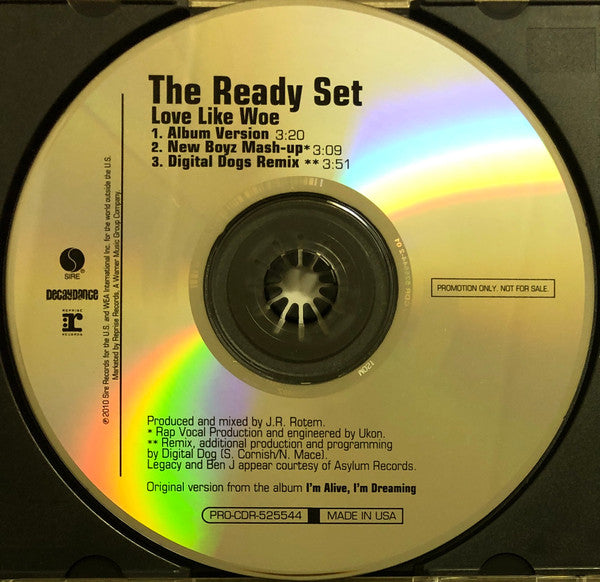 The Ready Set : Love Like Woe (CD, Single, Promo)
