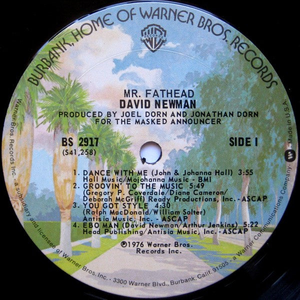 David "Fathead" Newman : Mr. Fathead (LP, Album, San)