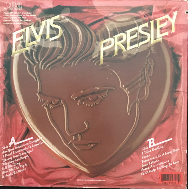 Elvis Presley : A Valentine Gift For You (LP, Comp, Red)