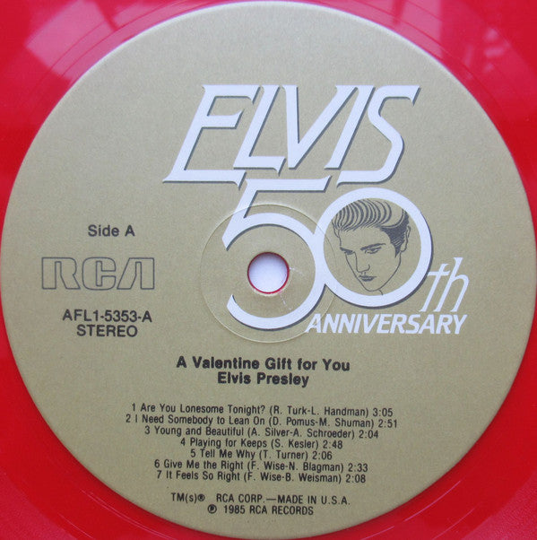 Elvis Presley : A Valentine Gift For You (LP, Comp, Red)