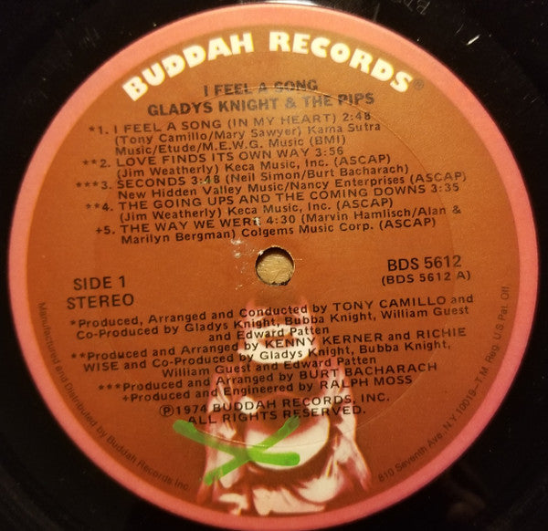 Gladys Knight & The Pips* : I Feel A Song (LP, Album, Ter)