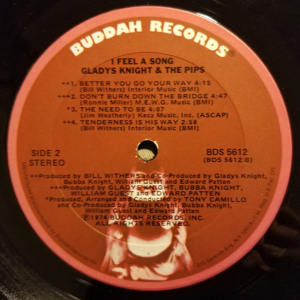 Gladys Knight & The Pips* : I Feel A Song (LP, Album, Ter)