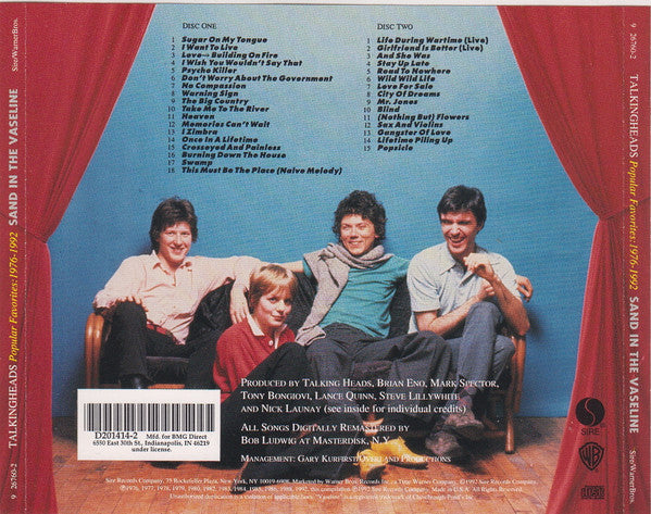 Talkingheads* : Popular Favorites 1976-1992 - Sand In The Vaseline (2xCD, Comp, Club, RM, BMG)