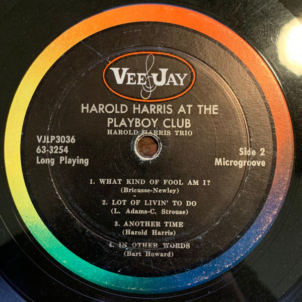 Harold Harris : At The Playboy Club (LP, Album, Mono)