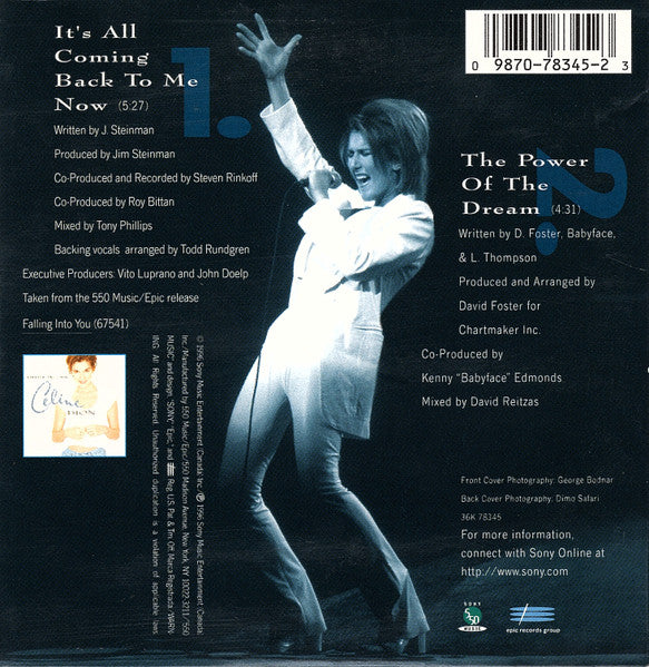 Céline Dion : It's All Coming Back To Me Now / The Power Of The Dream (CD, Single, Car)