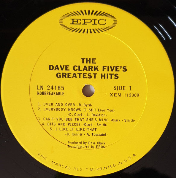 The Dave Clark Five : The Dave Clark Five's Greatest Hits (LP, Album, Comp, Mono, Ter)