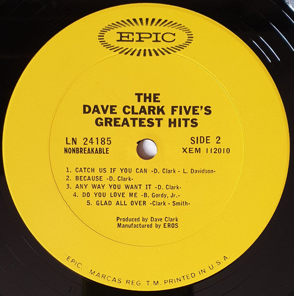 The Dave Clark Five : The Dave Clark Five's Greatest Hits (LP, Album, Comp, Mono, Ter)
