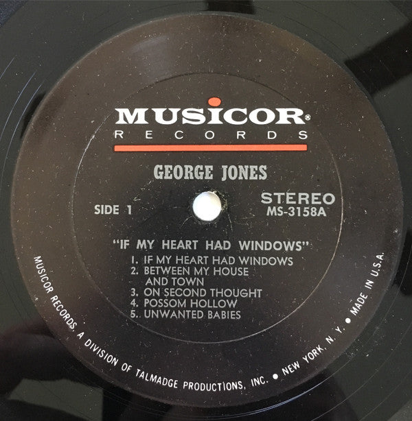George Jones (2) : If My Heart Had Windows (LP)