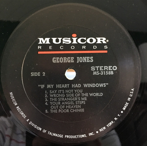 George Jones (2) : If My Heart Had Windows (LP)