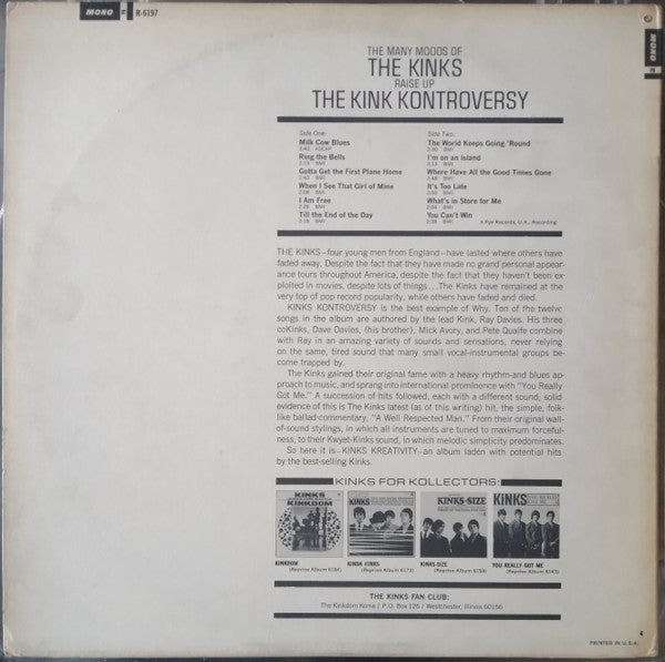 The Kinks : The Kink Kontroversy (LP, Album, Mono, Ter)