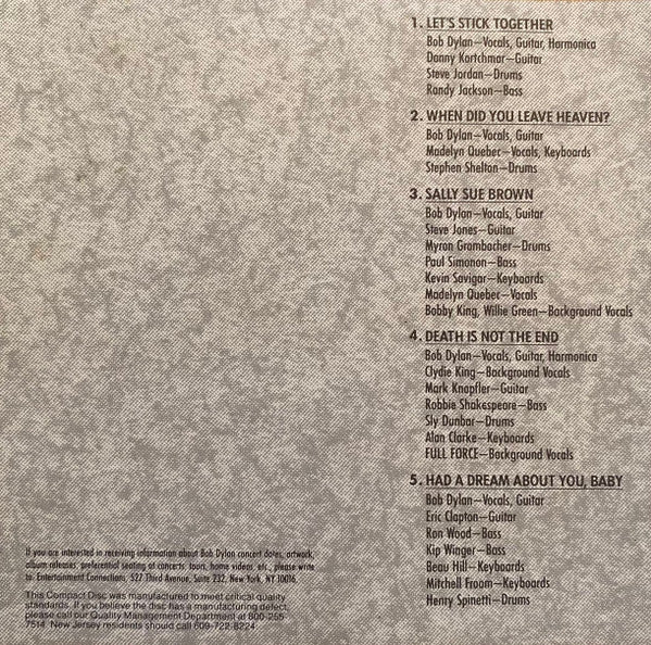 Bob Dylan : Down In The Groove (CD, Album, RP, DAD)