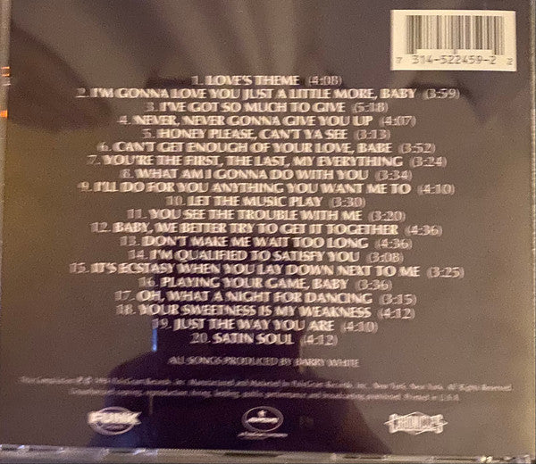 Barry White : All-Time Greatest Hits (CD, Comp, RM, RP, PMD)