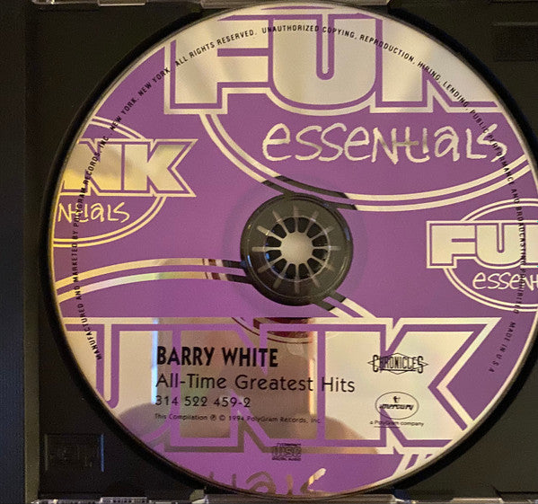 Barry White : All-Time Greatest Hits (CD, Comp, RM, RP, PMD)