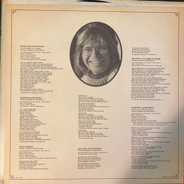 John Denver : Farewell Andromeda (LP, Album, RE, Gat)