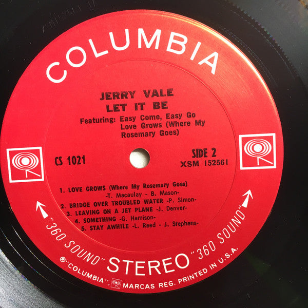 Jerry Vale : Let It Be (LP, Album, Pit)
