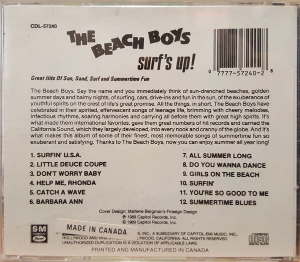 The Beach Boys : Surf's Up (Summertime Fun Hits) (CD, Comp)